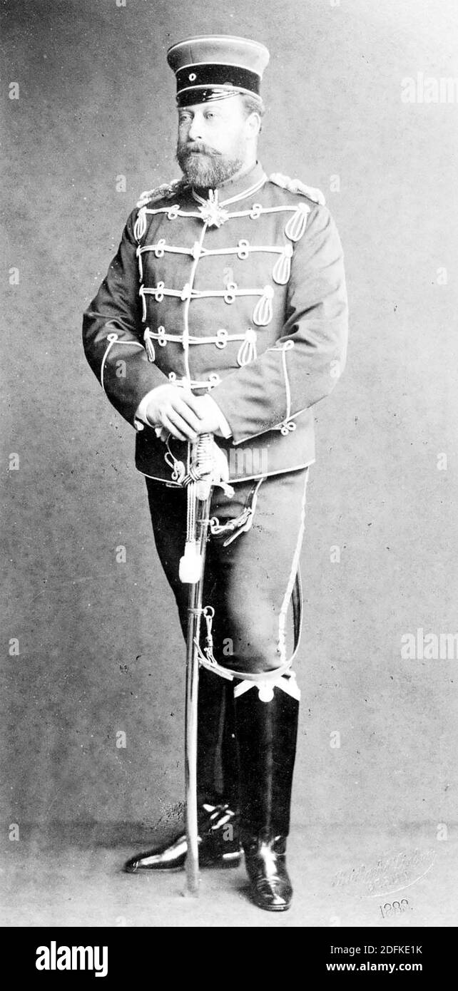 EDWARD VIII. (1841-1910) als Prinz von Wales in `deutsche Armee Uniform ca. 1900 Stockfoto